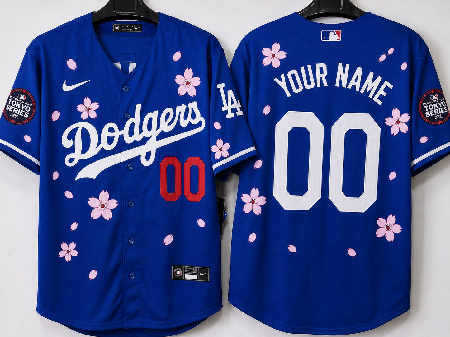 LOS ANGELES DODGERS CUSTOM BLUE CHERRY BLOSSOM JERSEY