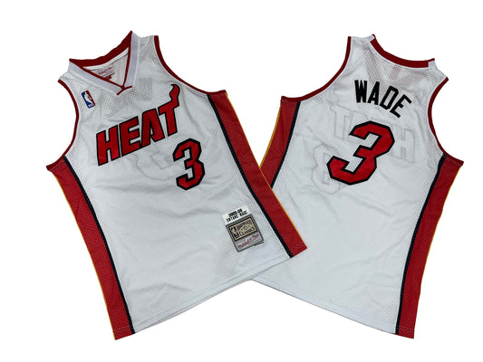 MIAMI HEAT DWAYNE WADE WHITE VINTAGE JERSEY