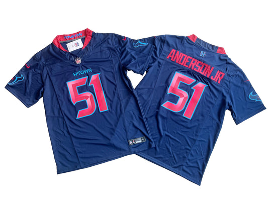 HOUSTON TEXANS WILL ANDERSON JR BLUE JERSEY