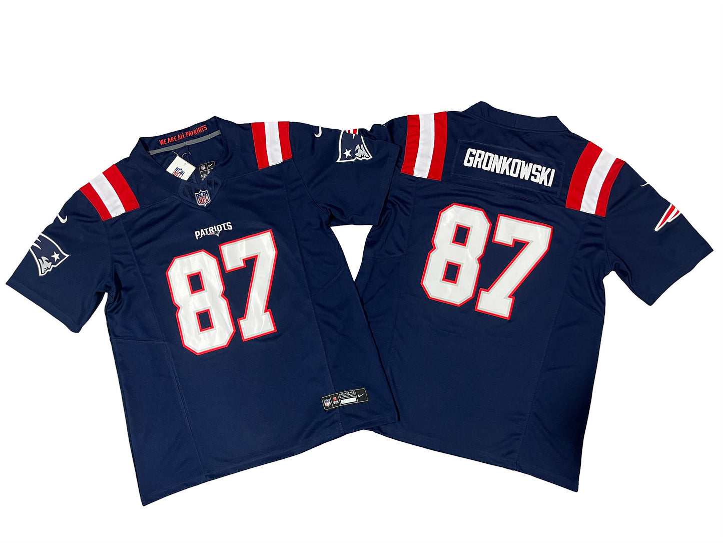 NEW ENGLAND PATRIOTS ROB GRONKOWSKI BLUE JERSEY