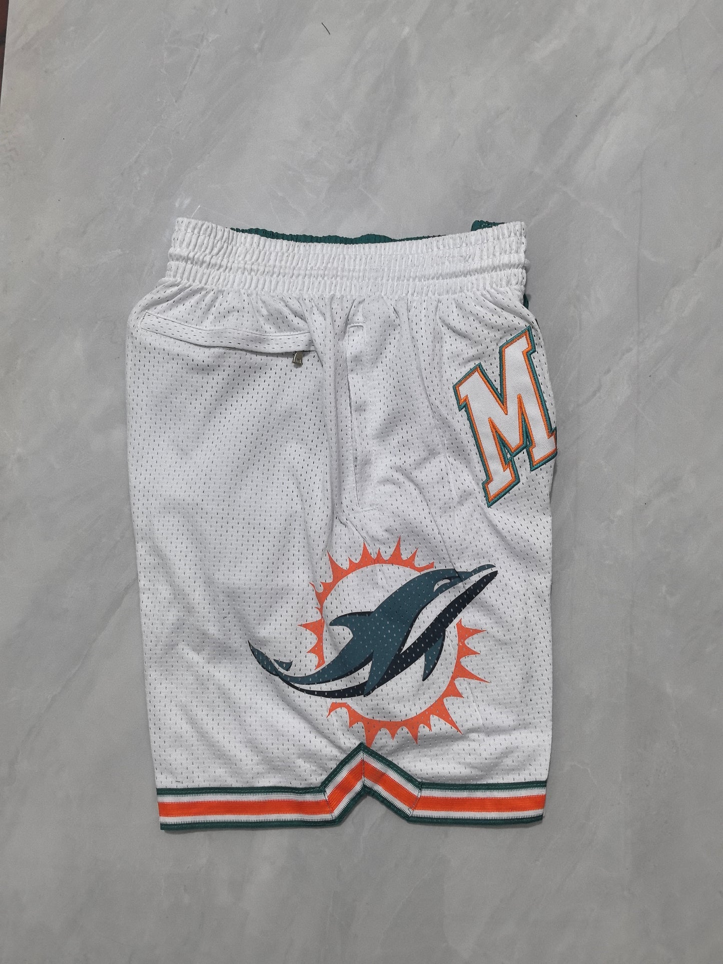 MIAMI DOLPHINS BLUE AND WHITE SHORTS