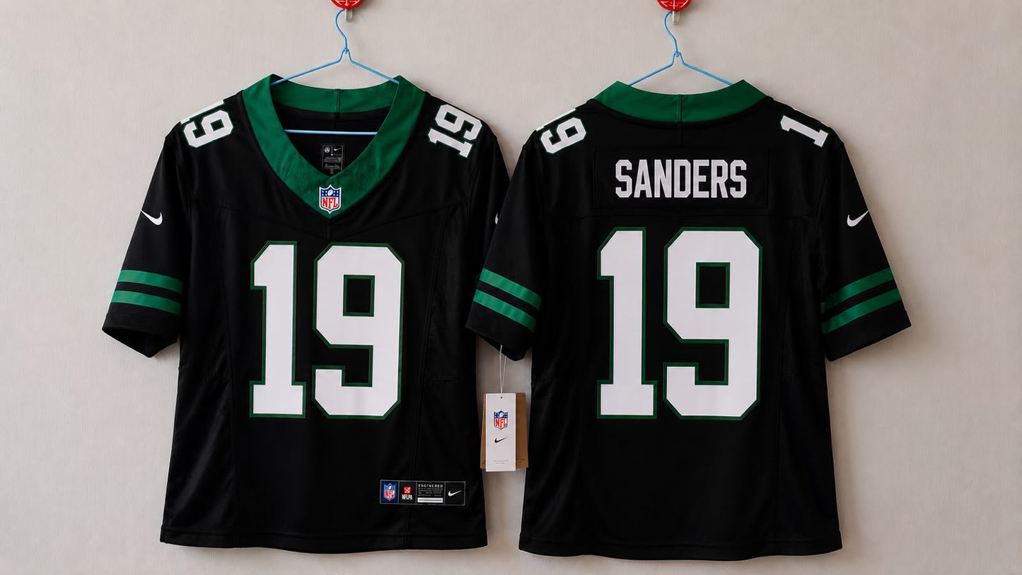 NEW YORK JETS JASON SANDERS BLACK JERSEY