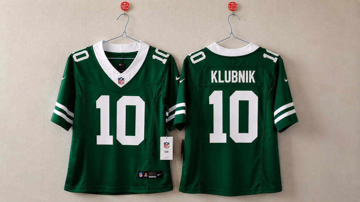 NEW YORK JETS CADE KLUBNIK GREEN JERSEY