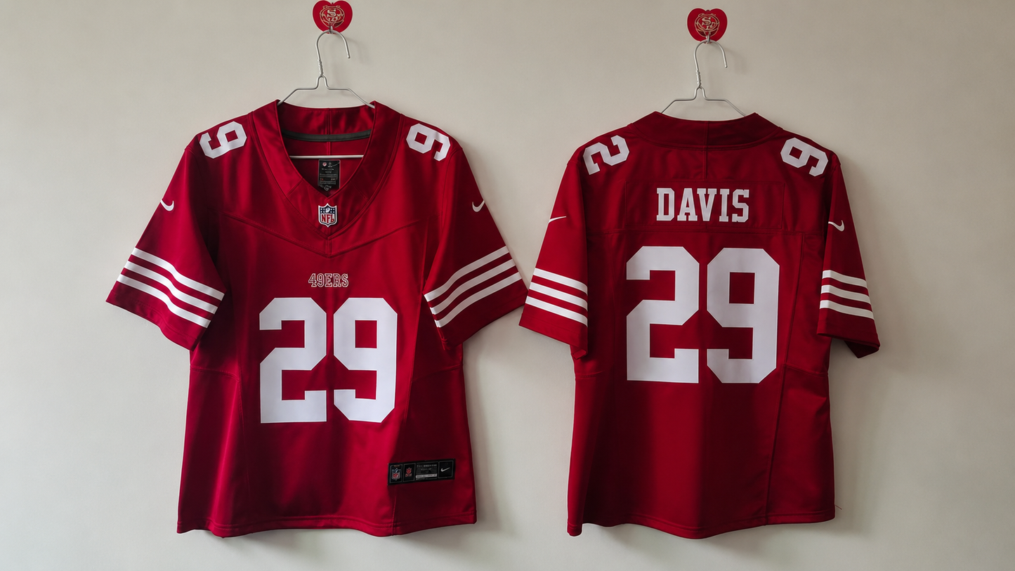 SAN FRANCISCO 49ERS ASHTYN DAVIS RED JERSEY