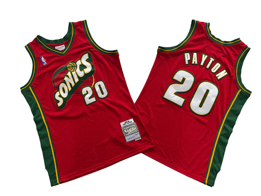SEATTLE SUPERSONICS GARY PAYTON RED JERSEY