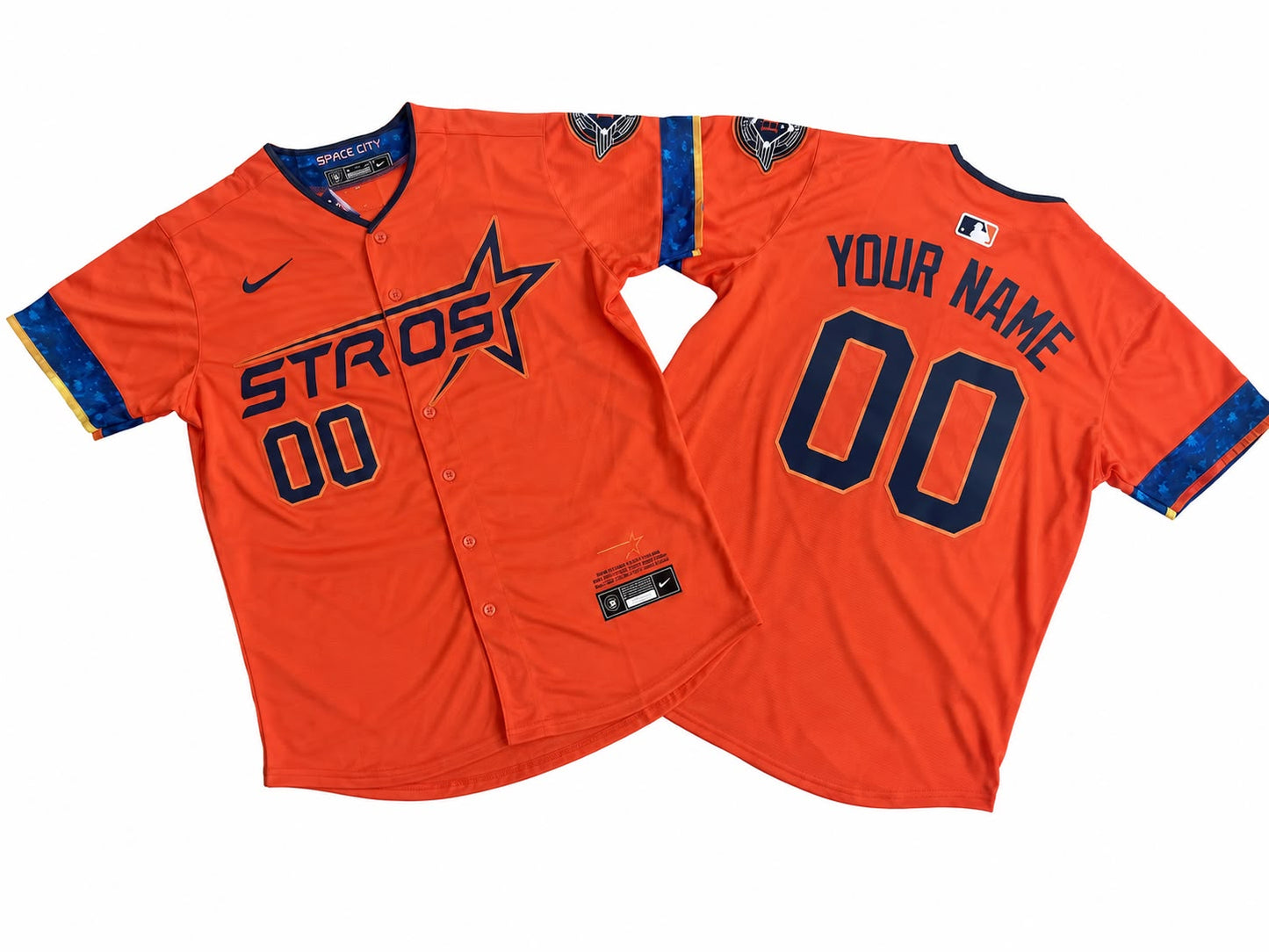 HOUSTON ASTROS CUSTOM ORANGE JERSEY