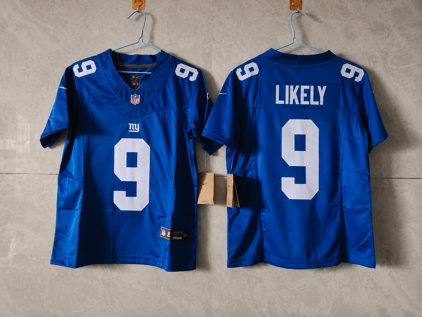 NEW YORK GIANTS ISAIAH LIKELY BLUE JERSEY