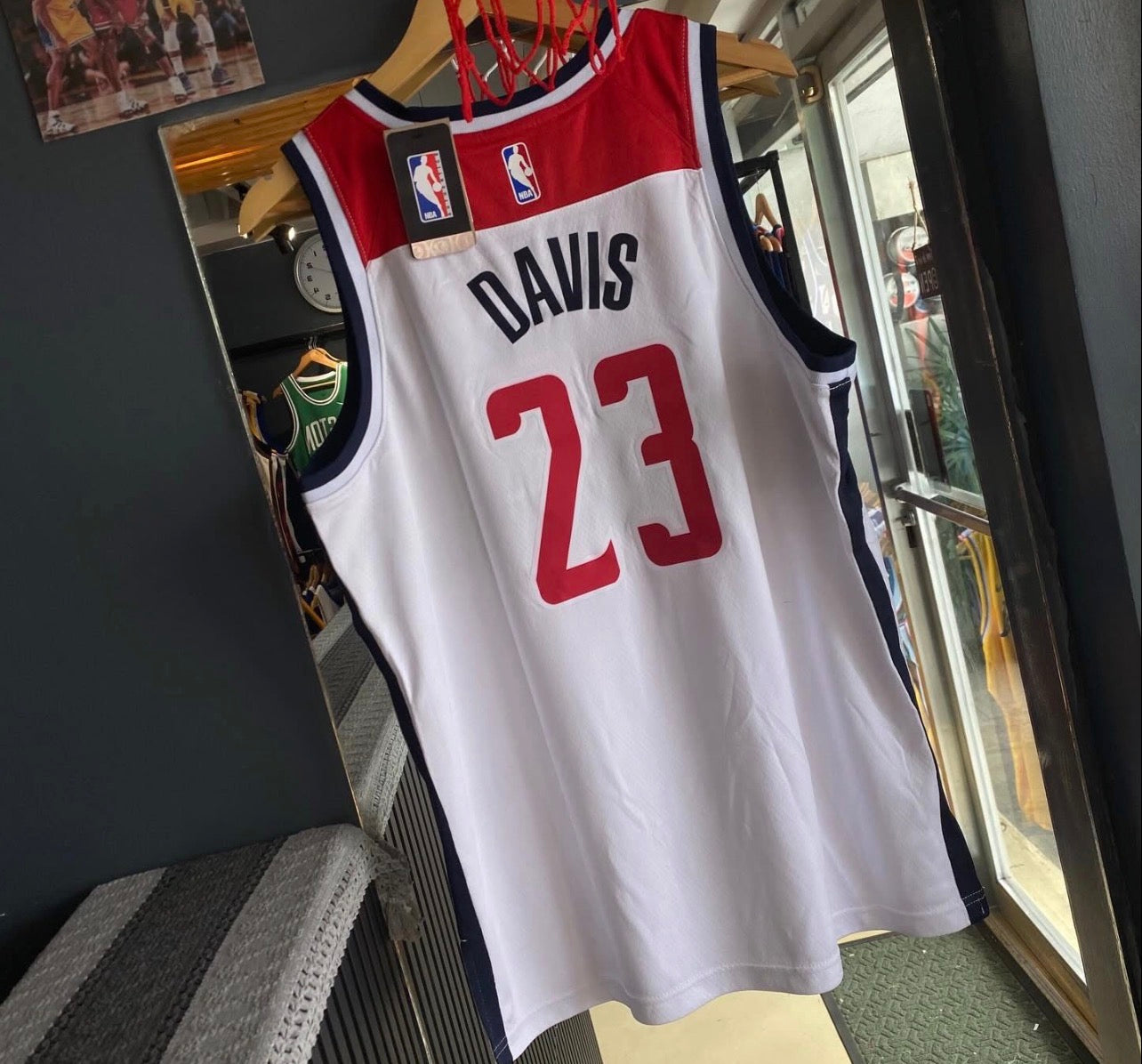 WASHINGTON WIZARDS ANTHONY DAVIS WHITE JERSEY