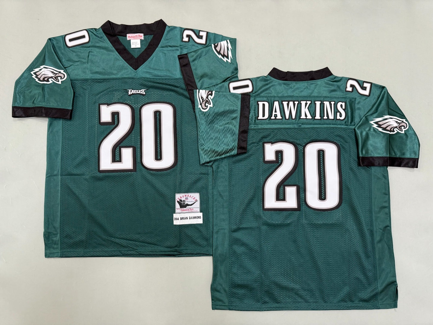 PHILIDELPHIA EAGLES BRIAN DAWKINS VINTAGE GREEN JERSEY