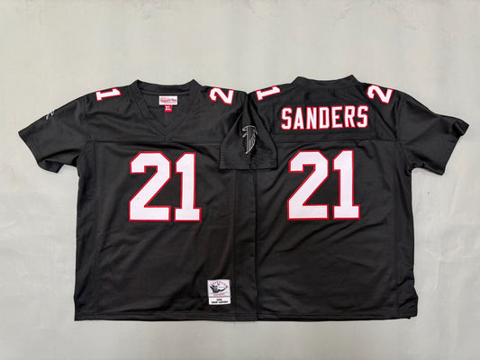 ATLANTA FALCONS DEION SANDERS BLACK VINTAGE JERSEY