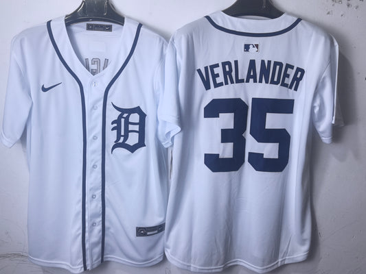 DETROIT TIGERS JUSTIN VERLANDER WHITE JERSEY