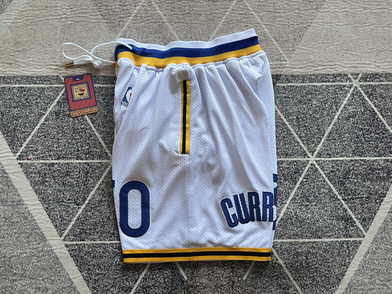 GOLDEN STATE WARRIOS STEPHEN CURRY WHITE SHORTS