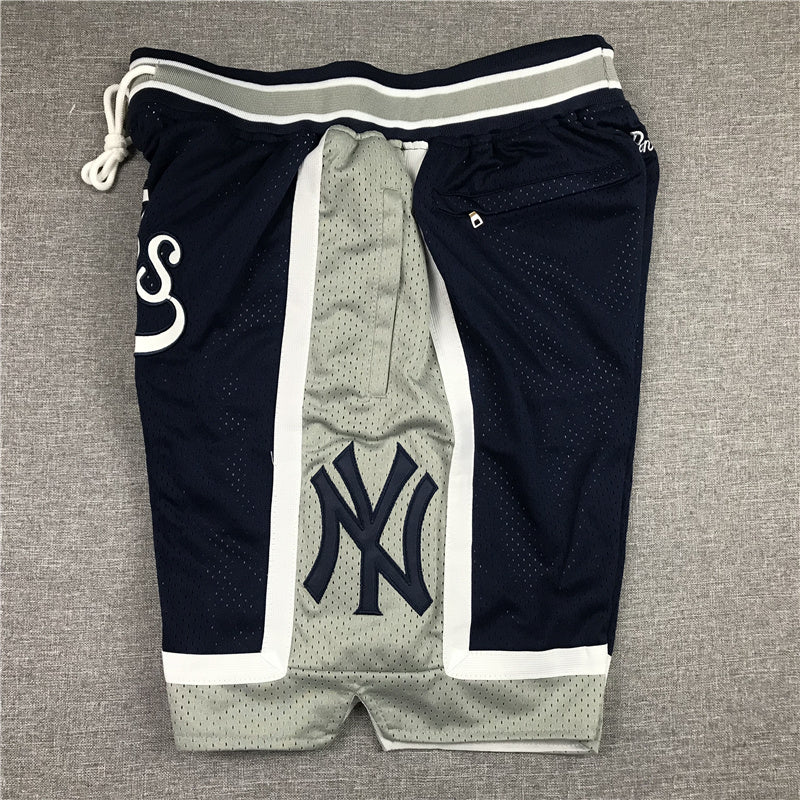 NEW YORK YANKEES BLUE AND GREY SHORTS