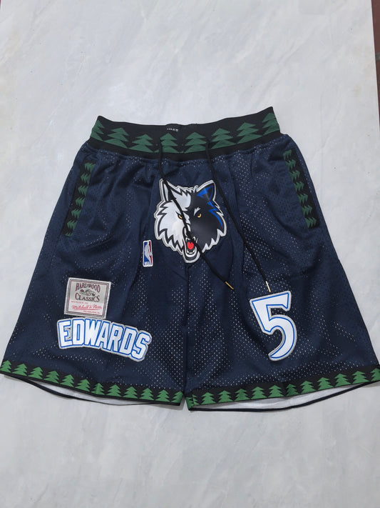 MINNESOTA TIMBERWOLVES BLUE SHORTS