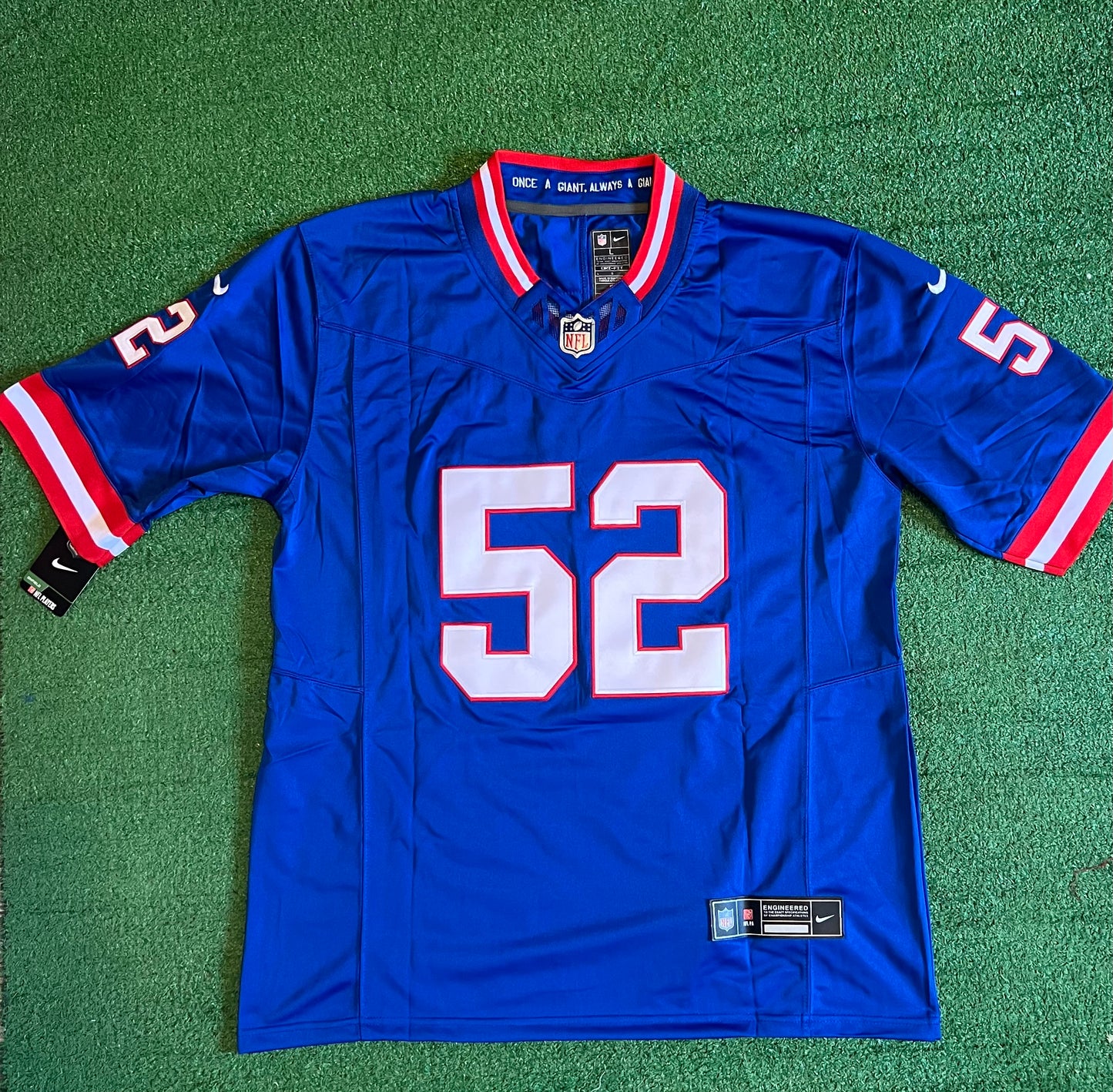 New York Giants Arvell Reese Throwback Blue Jersey