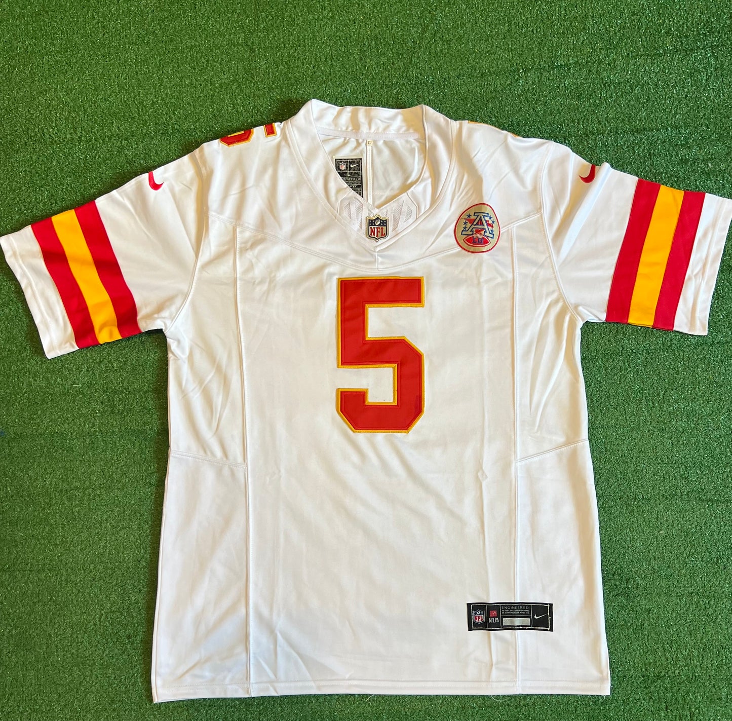 KANSAS CITY CHIEFS MANSOOR DELANE WHITE JERSEY