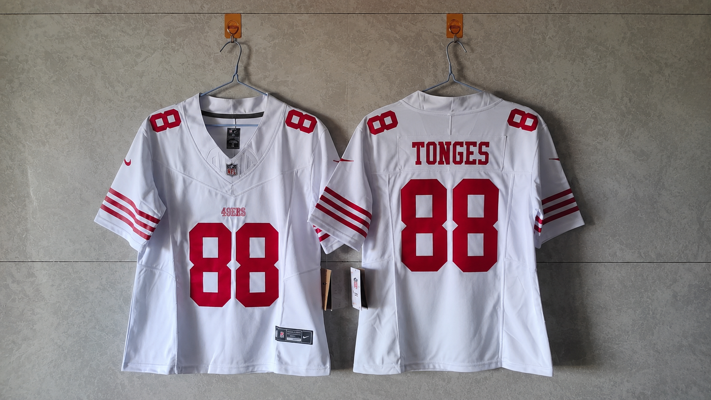 SAN FRANCISCO 49ERS JAKE TONGES WHITE JERSEY