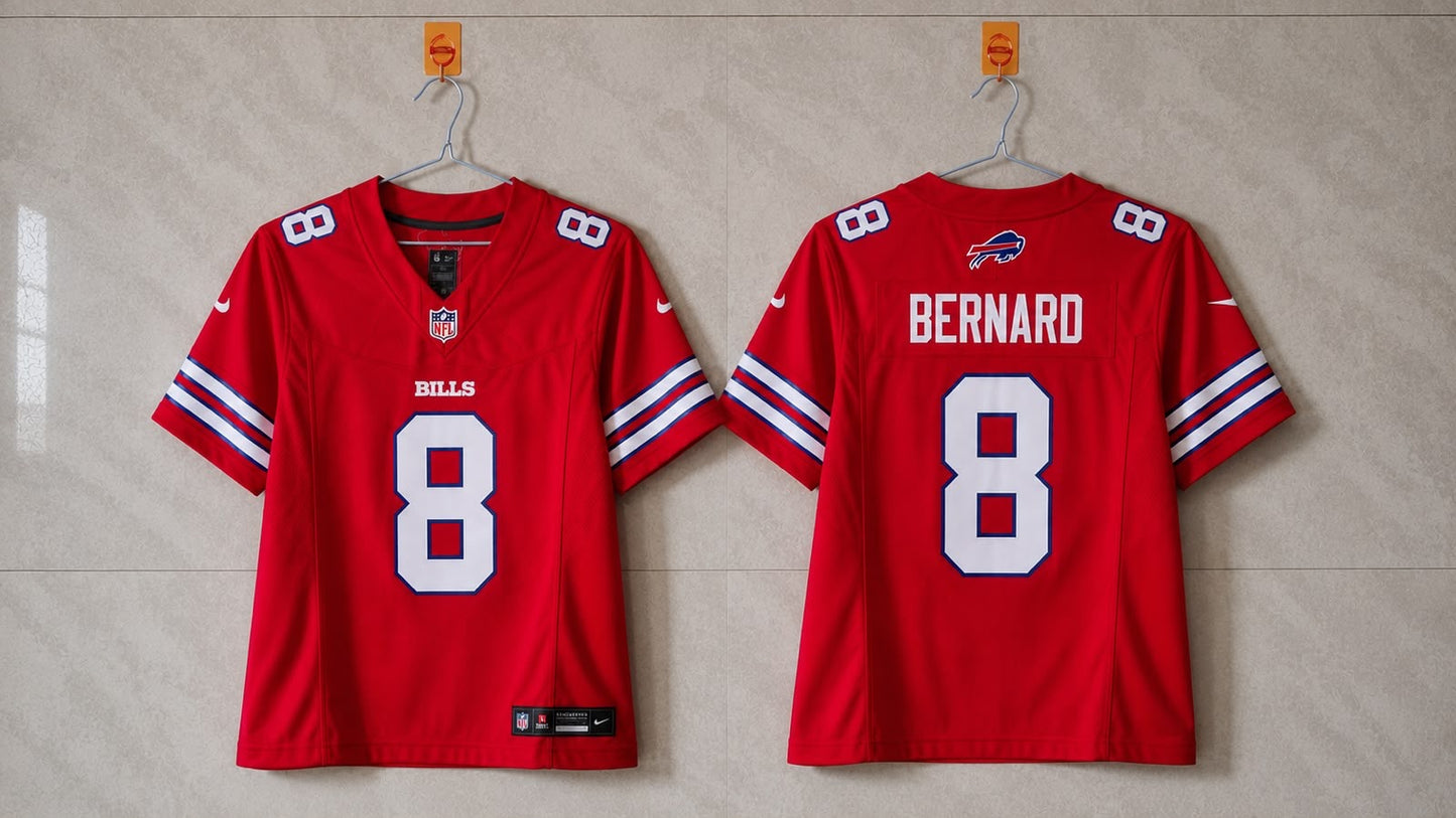 BUFFALO BILLS TERRELL BERNARD RED JERSEY