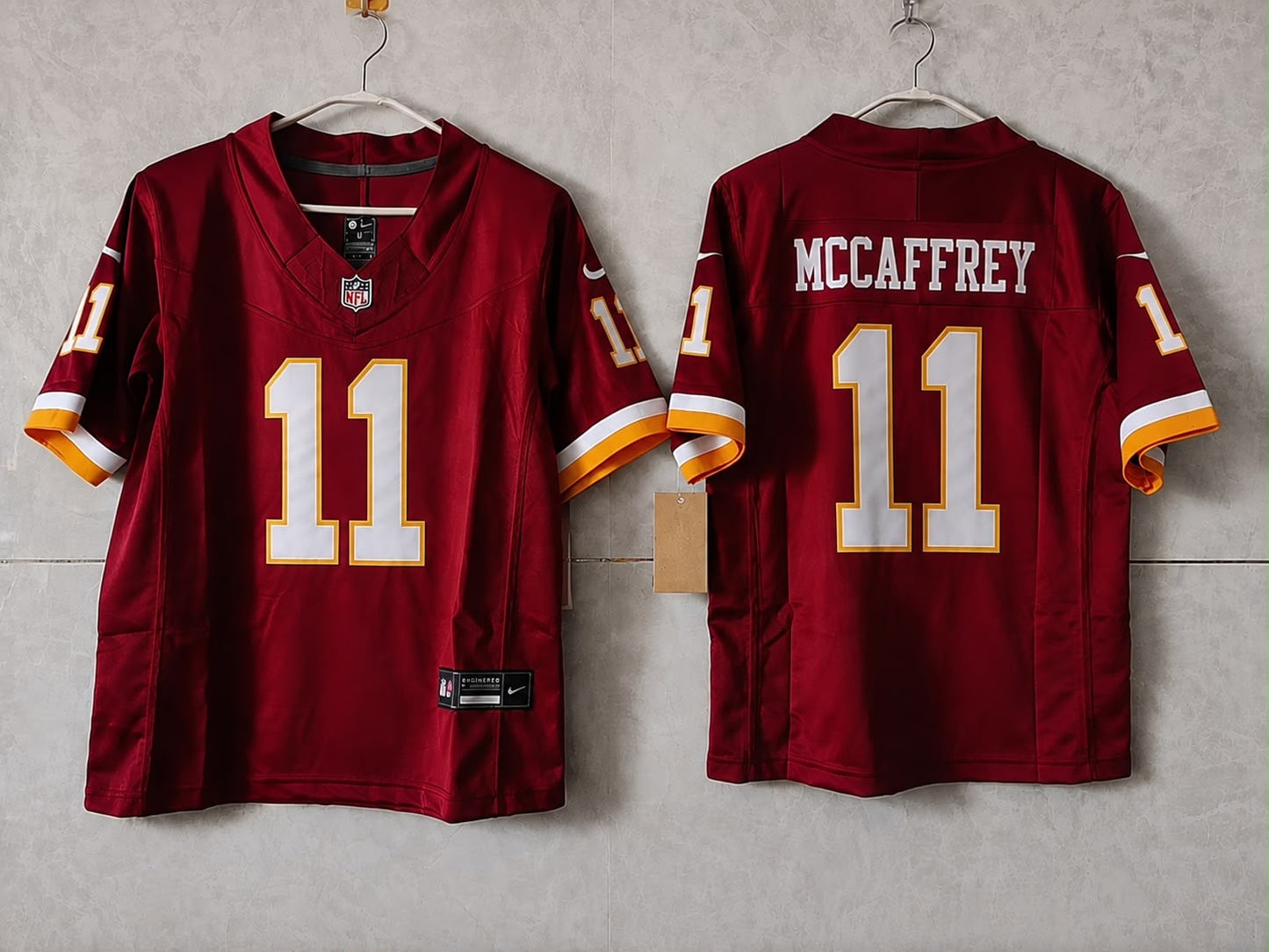 WASHINGTON COMMANDERS LUKE MCCAFFREY BURGANDY JERSEY