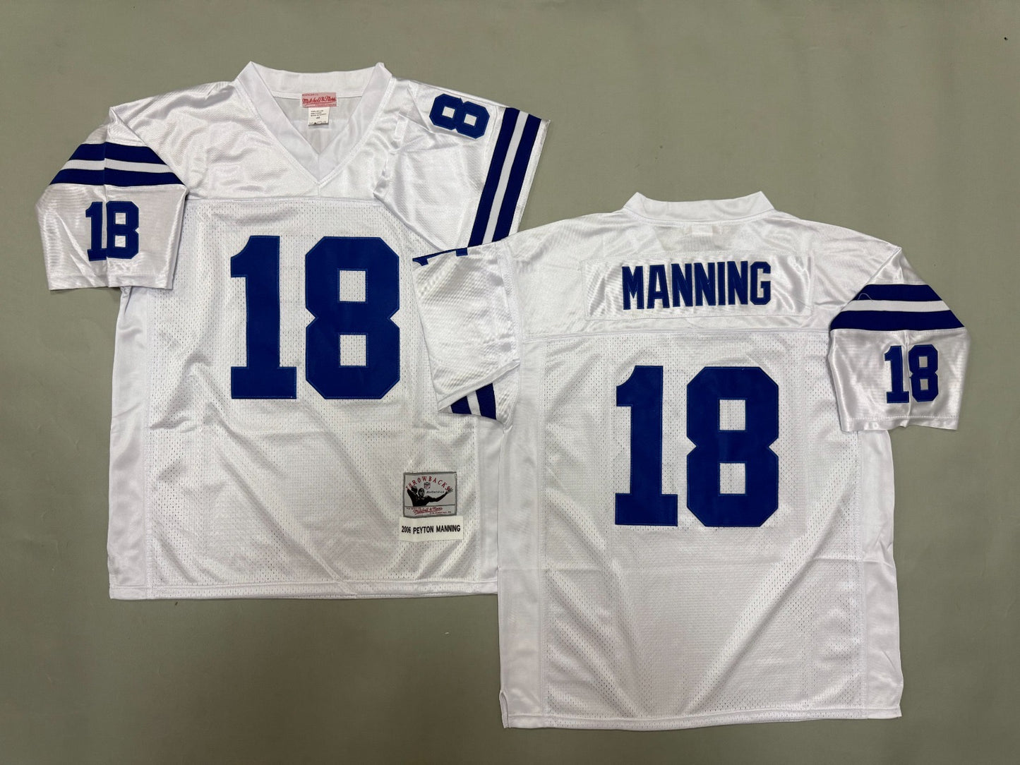 INDIANAPOLIS COLTS PEYTON MANNING WHITE VINTAGE JERSEY