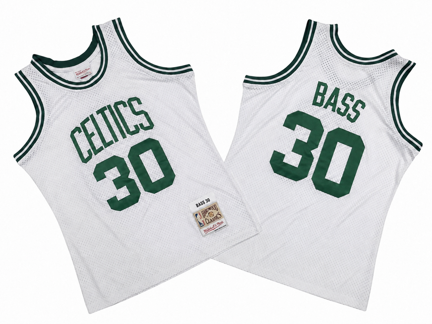BOSTON CELTICS BRANDON BASS WHITE VINTAGE JERSEY