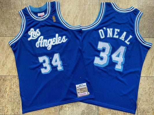 LOS ANGELES LAKERS SHAQUILLE O’NEAL BLUE VINTAGE JERSEY