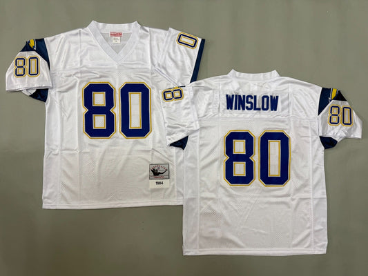 SAN DIEGO CHARGERS KELLEN WINSLOW WHITE JERSEY