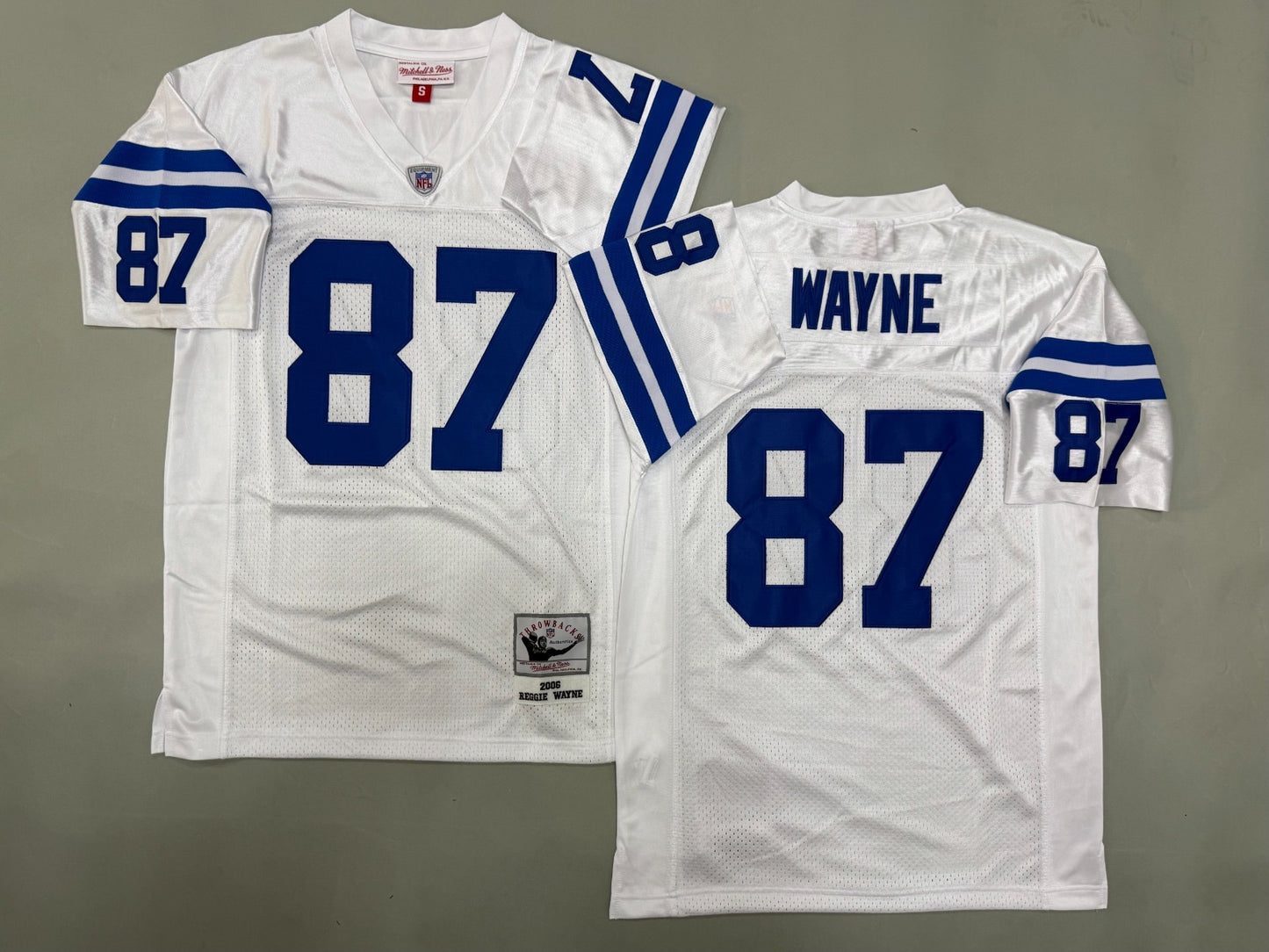 INDIANAPOLIS COLTS REGGIE WAYNE WHITE VINTAGE JERSEY