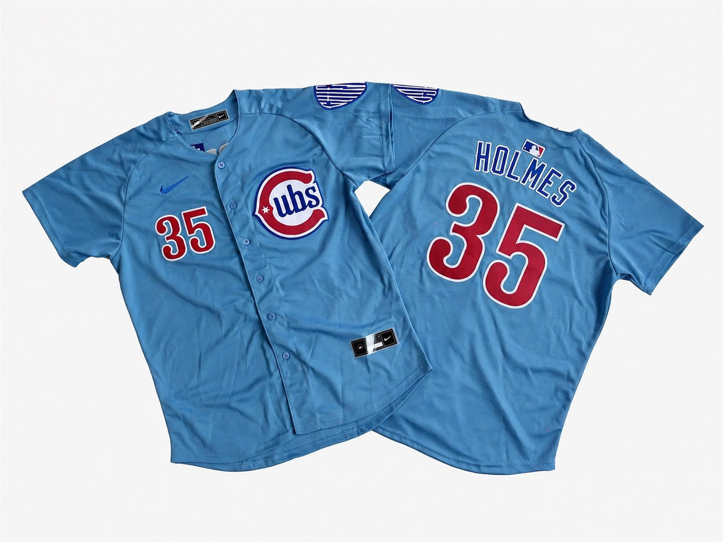 CHICAGO CUBS CLAY HOLMES BABY BLUE JERSEY