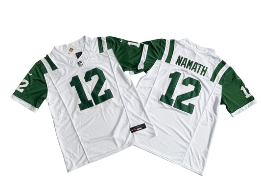 NEW YORK JETS JOE NAMATH WHITE JERSEY