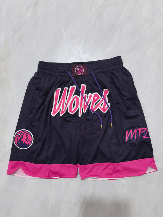 MINNESOTA TIMBERWOLVES PURPLE SHORTS