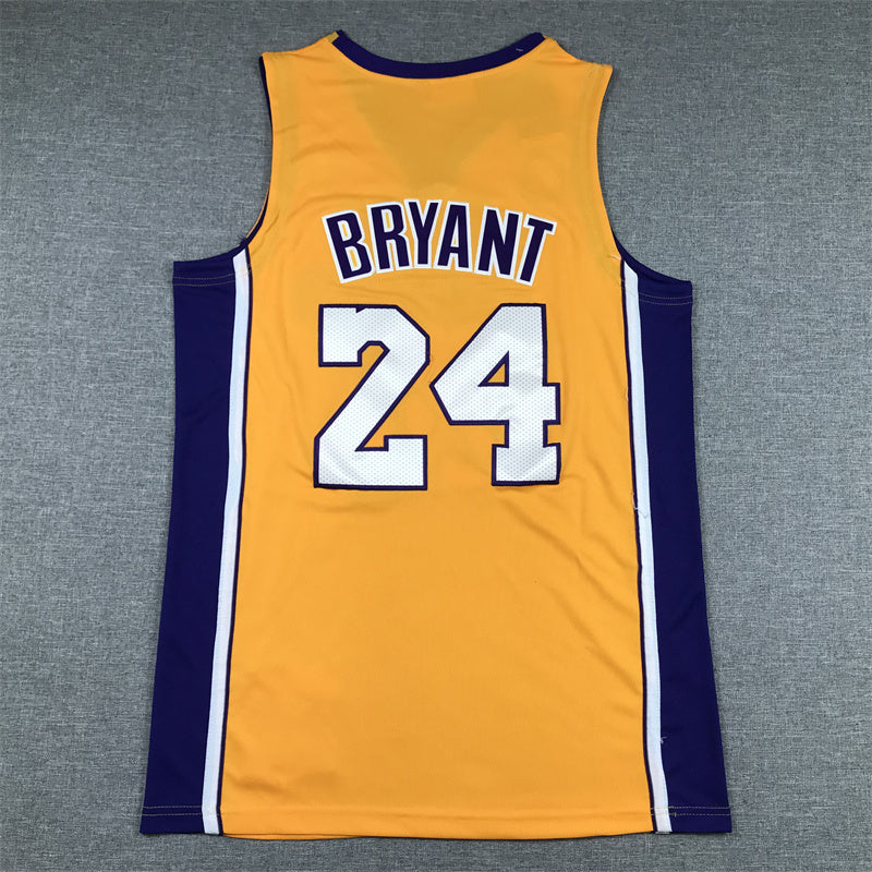 LOS ANGELES LAKERS KOBE BRYANT YELLOW VINTAGE JERSEY