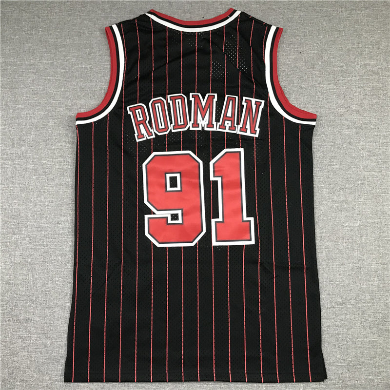 CHICAGO BULLS DENNIS RODMAN RED RETRO JERSEY