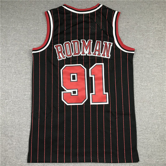 CHICAGO BULLS DENNIS RODMAN RED RETRO JERSEY