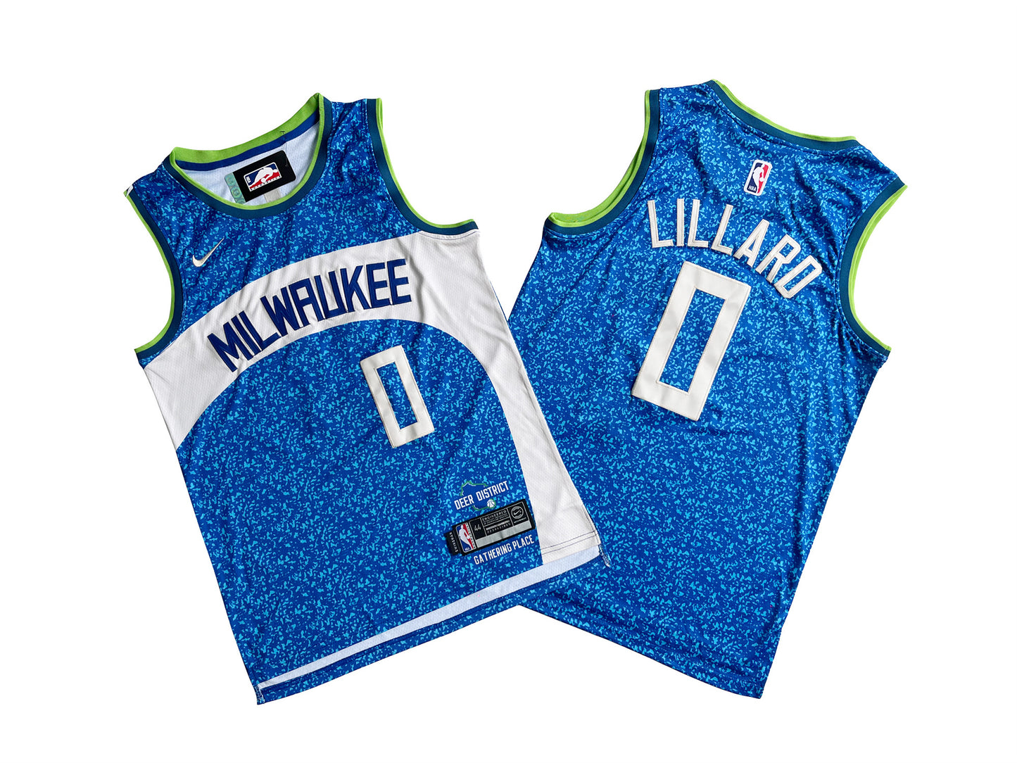 MILWAUKEE BUCKS DAMIAN LILLARD BLUE JERSEY