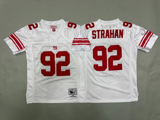 NEW YORK GIANTS MICHAEL STRAHAN WHITE VINTAGE JERSEY