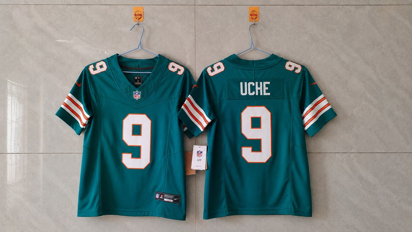 MIAMI DOLPHINS JOSH UCHE BLUE JERSEY