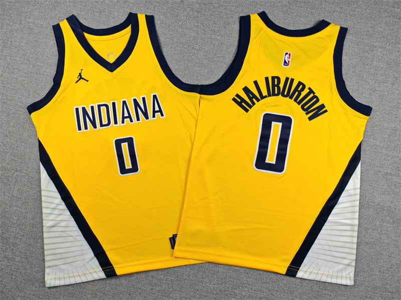 INDIANA PACERS TYRESE HALIBURTON YELLOW JERSEY