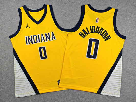 INDIANA PACERS TYRESE HALIBURTON YELLOW JERSEY