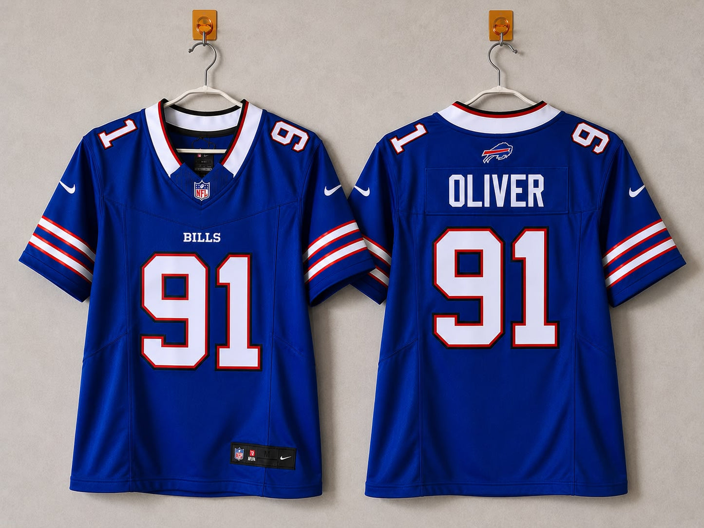 BUFFALO BILLS ED OLIVER BLUE JERSEY