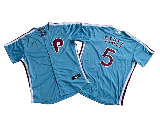 PHILADELPHIA PHILLIES BRYSON STOTT BLUE JERSEY