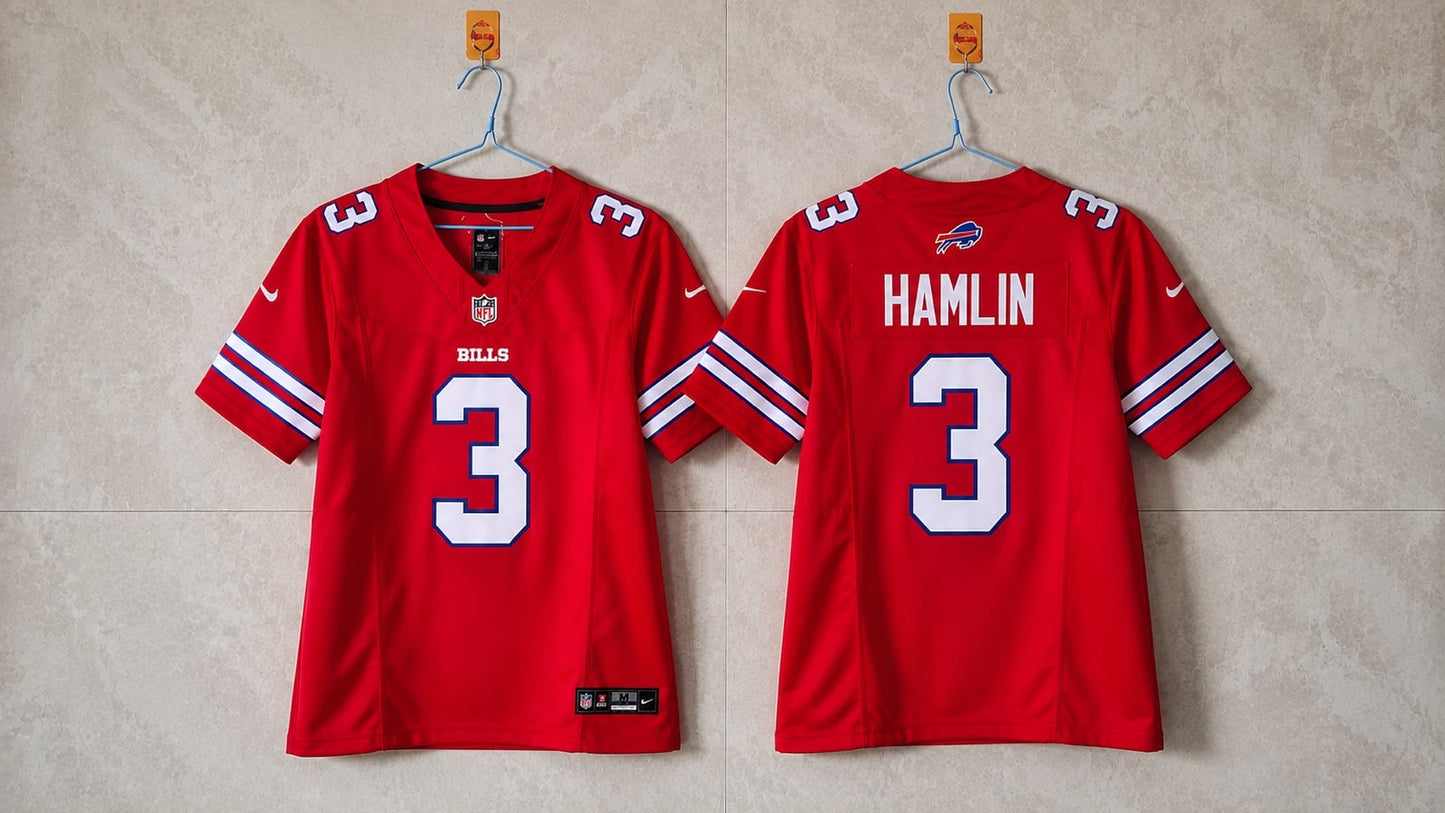 BUFFALO BILLS DAMAR HAMLIN RED JERSEY