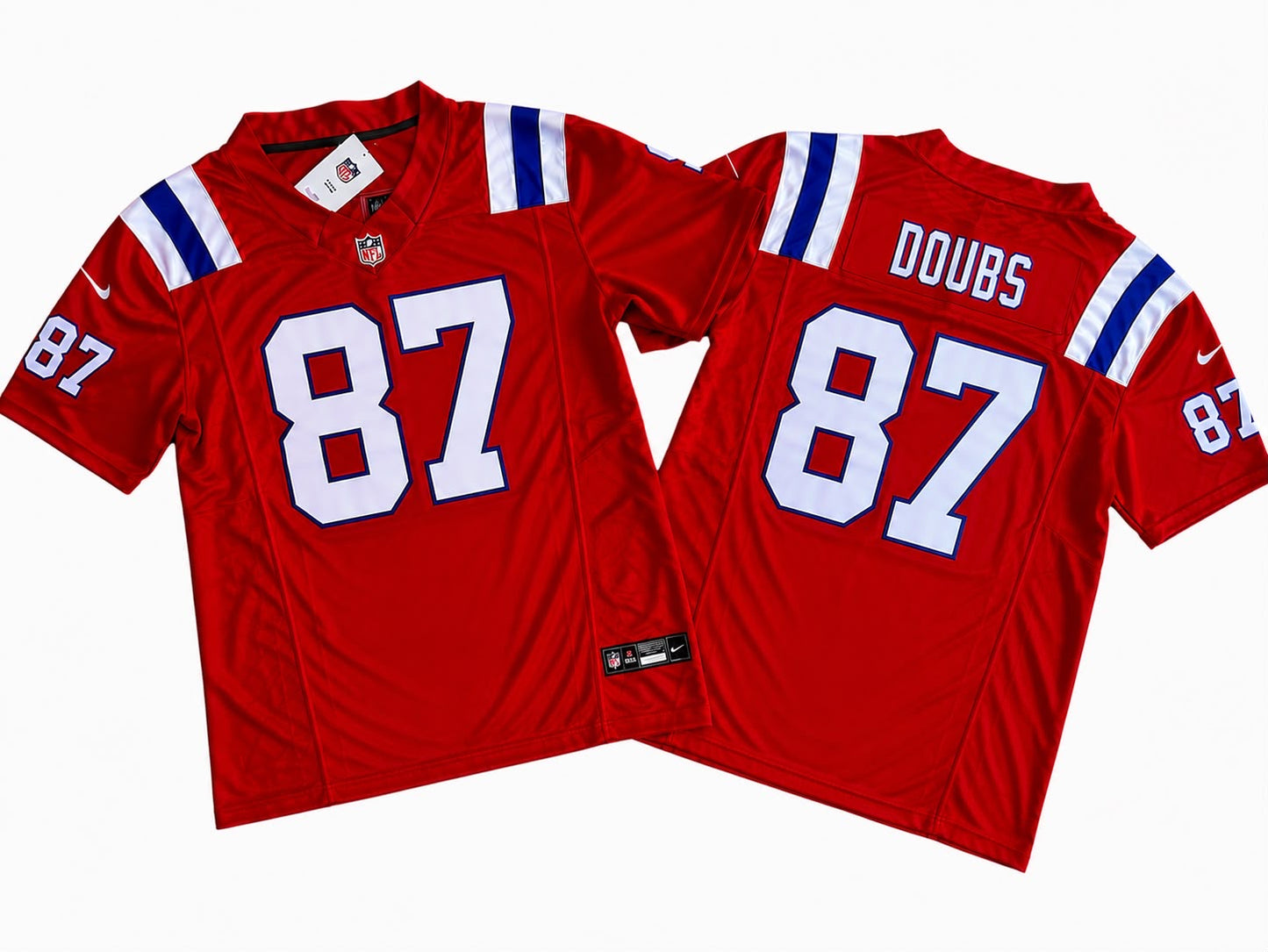 NEW ENGLAND PATRIOTS ROMEO DOUBS RED JERSEY