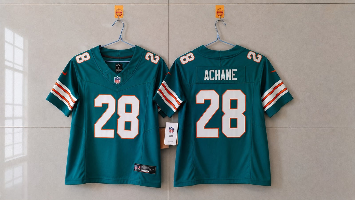MIAMI DOLPHINS DE'VON ACHANE BLUE JERSEY