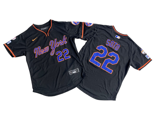 NEW YORK METS JUAN SOTO BLACK JERSEY