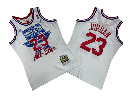 CHICAGO BULLS MICHAEL JORDAN WHITE ALL STAR VINTAGE JERSEY
