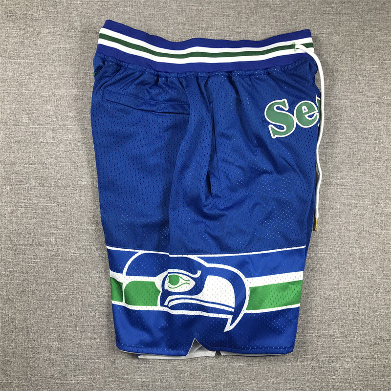 SEATTLE SEAHAWKS RETRO BLUE SHORTS