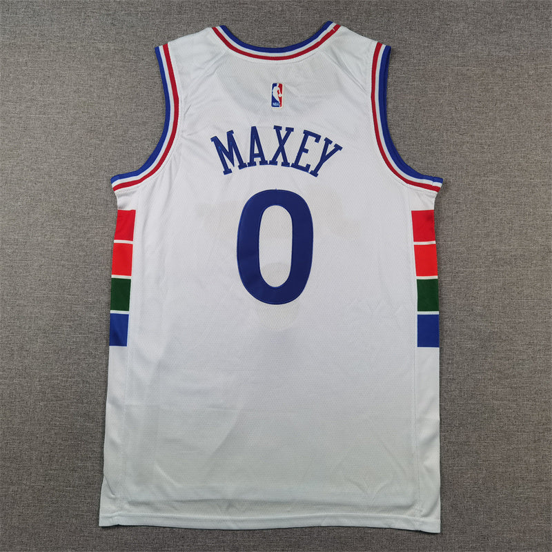 Philadelphia 76ers Tyrese Maxey White Jersey