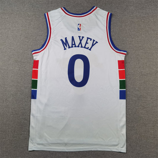 Philadelphia 76ers Tyrese Maxey White Jersey