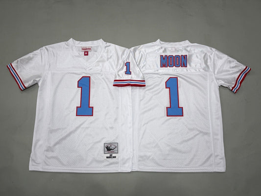 HOUSTON OILERS WARREN MOON WHITE JERSEY